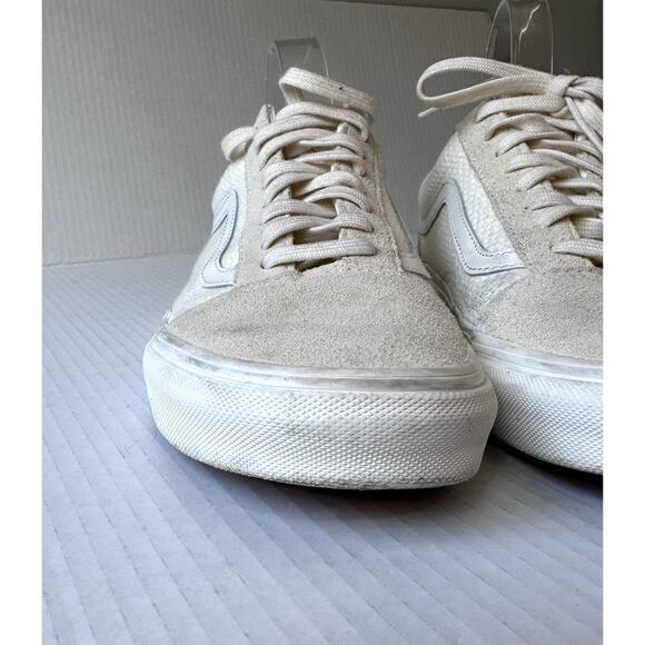 Size 7.5 - VANS Men’s Old Skool Casual Sneakers Textile/Suede Cream - Picture 9 of 16